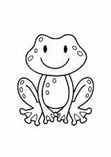 Coloring Pages Kids Frogs Children Color Simple Print Frog Printable Easy Justcolor Animals sketch template