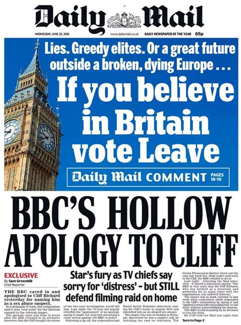 newspapers support brexit   eu referendum