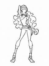 Winx Layla Coloring Pages Print sketch template