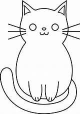 Cat Drawing Clipart Chibi Clipartmag sketch template