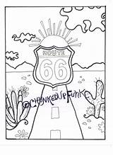 Coloring Pages Rock Texas Mineral Route 66 Desert Highway Rangers Print Drawing Printable Star Igneous History Getcolorings Color Oklahoma Surreal sketch template