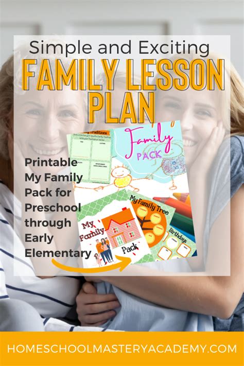 family lesson plan  kindergarten homeschool mastery academy