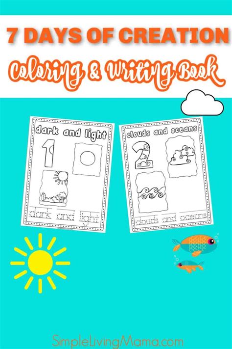 printable days  creation coloring pages simple living mama