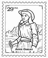Coloring Annie Oakley Pages Stamp Postage Stamps Sheets Postal People Activity Printable Collecting Choose Board Bluebonkers Featured Famous Tampons Patterns sketch template