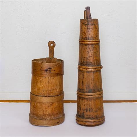 19th Century Butter Churn With Dasher Antique Primitive Americana