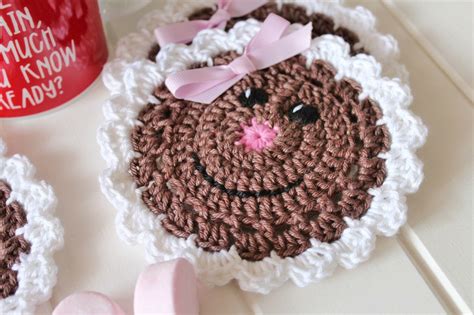 crochet pattern gingerbread coasters threadbare creations