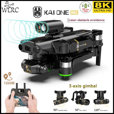 wlrc  kai  pro max  drone gps professional hd dual camera