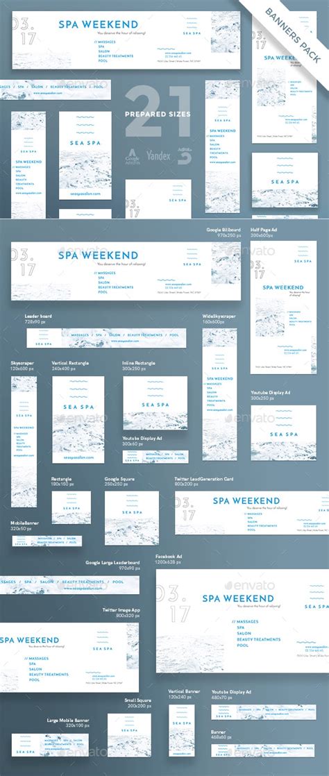 spa weekend banner pack  ambergraphics graphicriver