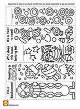 Bookmarks Printable Color School Back Coloring Craft Template Kids Book Bookmark Pages Crafts Colouring Paper Marks Cut September Library Dolls sketch template