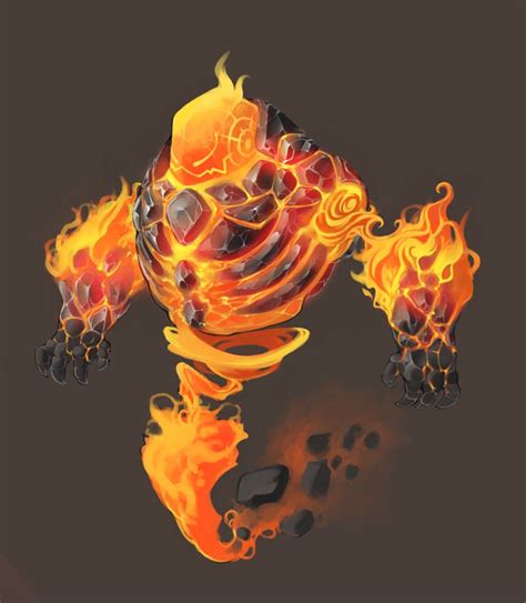 fire monster fantasy creatures art creature art character design