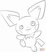 Coloring Pichu Pages Printable sketch template