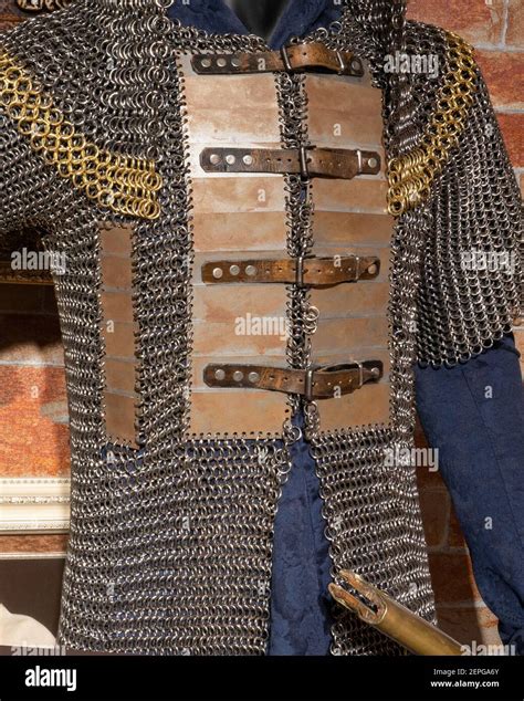 ancient turkish metal  leather armor iron detail stock photo alamy