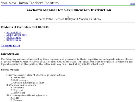 sex education lesson plan for 7th grade lesson planet
