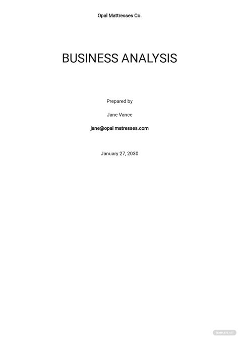 analysis samples format examples