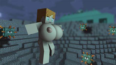 Rule 34 3d Alex Minecraft Big Breasts Female Green Eyes Guardian