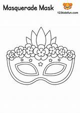 Masquerade 123kidsfun Mardi Gras Fairy sketch template