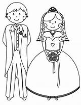 Bride Groom Coloring Printable Pages Wedding Colouring Kids Weddings sketch template