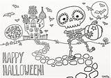 Halloween Coloring Ghost Pages Cute Print Size Kids sketch template