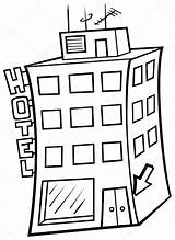 Hotel Building Illustration Stock Drawing Vector Depositphotos Getdrawings sketch template