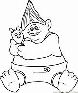 Trolls Coloring Biggie Pages Cooper Movie Cartoon Color Coloringpages101 Template Kids sketch template