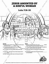 Coloring Sharefaith Luke Anoints Washes Await sketch template