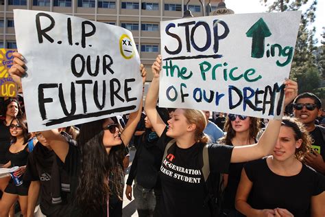 university  california students protest  percent fee hike