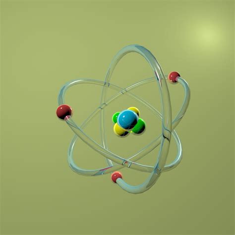 model atom rutherford cgtrader