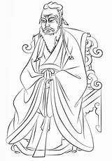 Confucio Kongzi Confucius sketch template