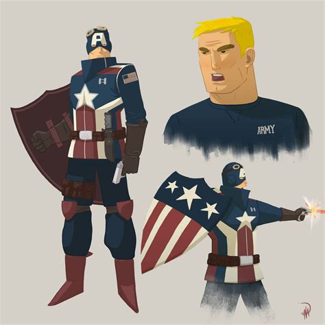 illuskrate character re design captain america