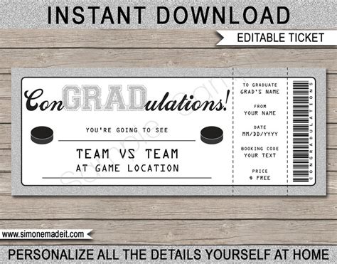 graduation ticket template collection