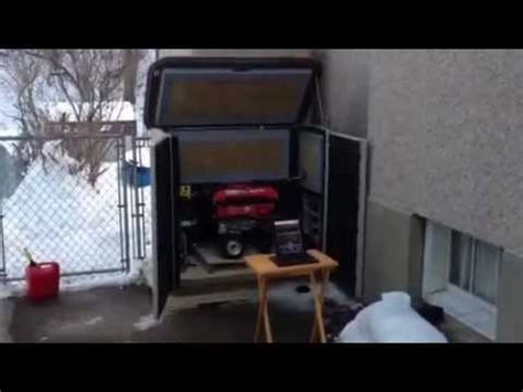 soundproof generator shed youtube