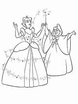 Cinderella Colorir Madrinha Fada Cinderela Clipart Colouring Putri Mewarnai sketch template