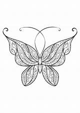 Butterfly Coloring Pages Zentangle Butterflies Kids Printable Patterns Beautiful Adults Drawings Color Mandala Geeksvgs Drawing Insects Adult Animals Designs Supercoloring sketch template