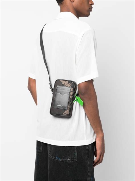 white zip tie tag abstract print bag farfetch