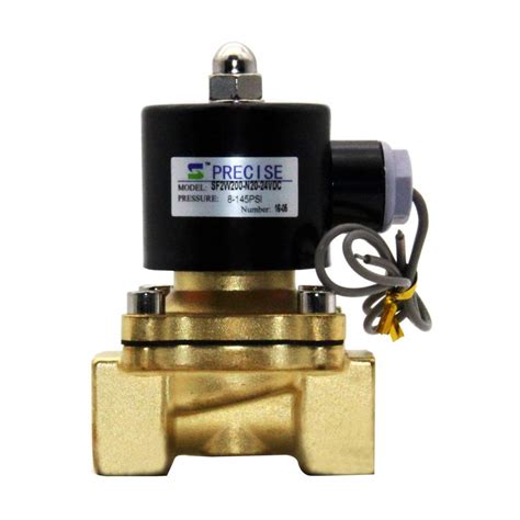 precise sfw  vdc  nptf brass electric solenoid valve  closed