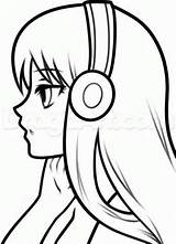 Anime Drawing Coloring Pages Easy Girl Drawings Body Basic Cartoon Cool Choose Board Sketches sketch template