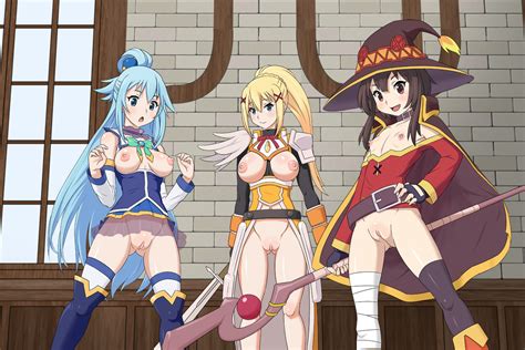 Ponpondou Aqua Konosuba Darkness Konosuba Megumin Kono