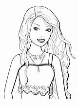 Coloring Pages Royals Girl Getcolorings Barbie sketch template