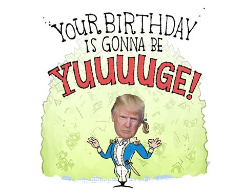 trump birthday card news word