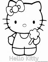 Kitty Hello Coloring Template sketch template