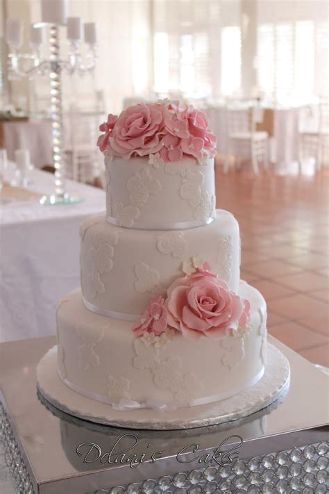 delanas cakes blush pink  white wedding cake