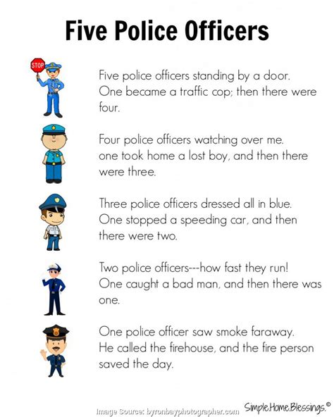 police officer worksheets