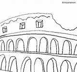 Colosseum Coloring Coloringcrew Gif sketch template