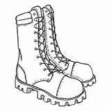 Boots Army Leather Sketch Illustration High Vector Stock Preview sketch template