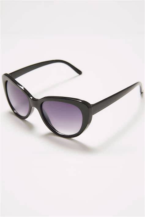 black cat eye sunglasses with uv protection