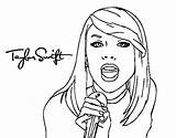 Swift Colorir Colorare Cantando Famosa Disegni Cantores Persona Nominated Drawing Acolore sketch template