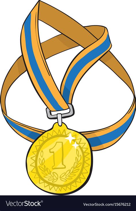cartoon image   place medal royalty  vector image