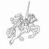Coloring Knight Medieval Jousting Pages Ridders Kleurplaten Kids Print Zo Printable sketch template