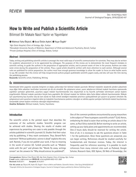 scientific review summary examples journal article summary