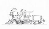 Coloring Locomotive sketch template